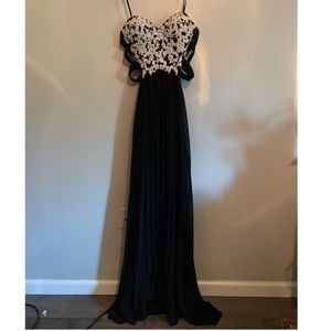 Strapless Black Formal Gown